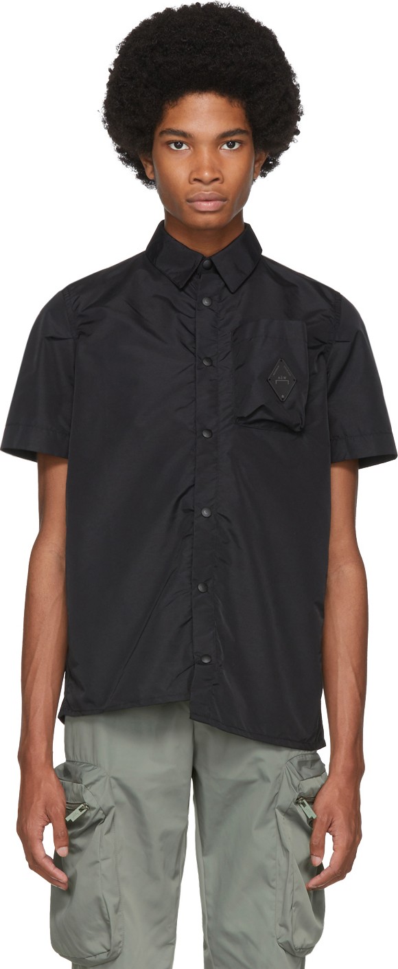 A-Cold-Wall* Black Nylon Chest Pocket Shirt