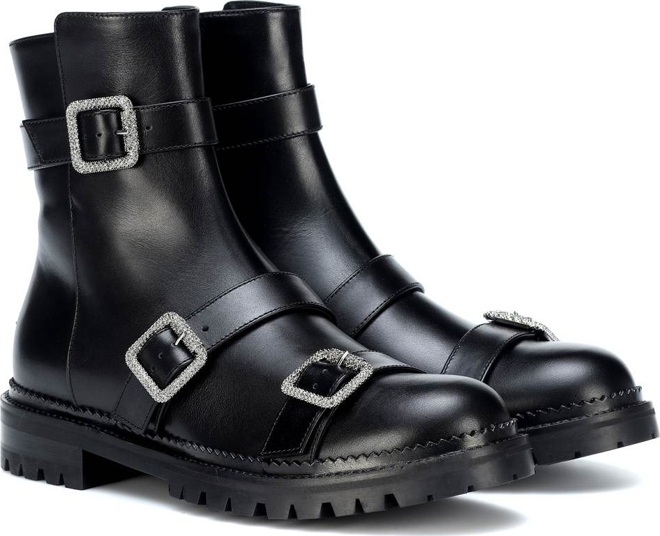 Jimmy Choo Hank Flat leather ankle boots