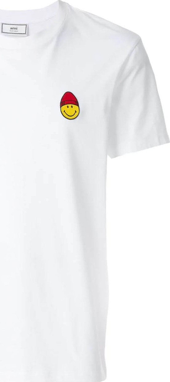 AMI Smiley patch crewneck t-shirt