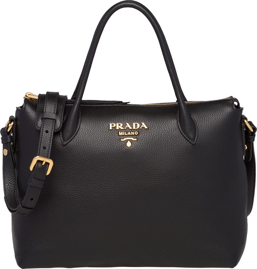Prada Daino Medium Leather Tote Bag
