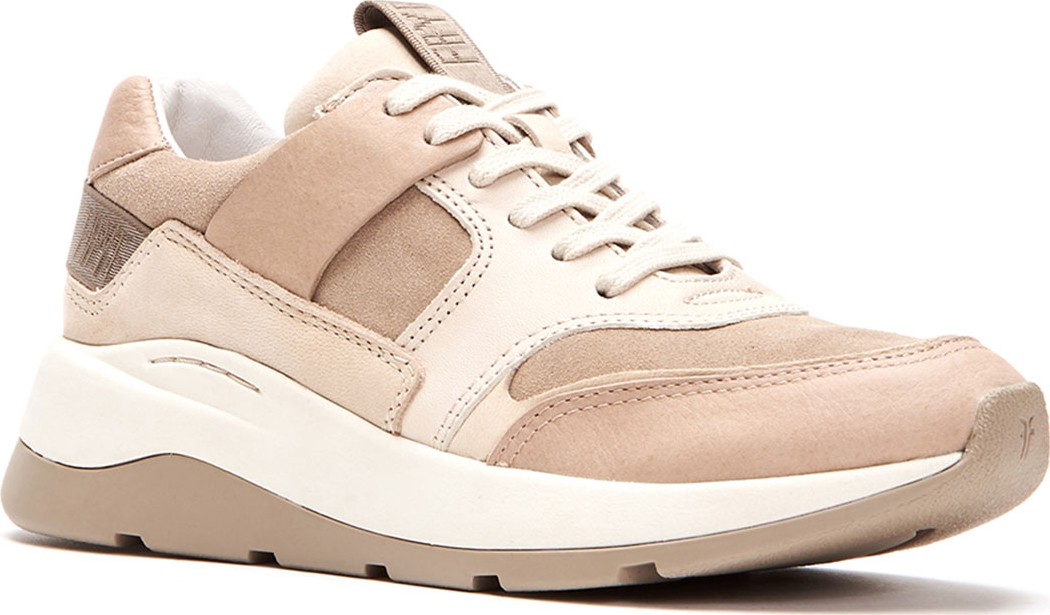 Frye Willow Low Lace-Up Leather/Suede Running Sneakers