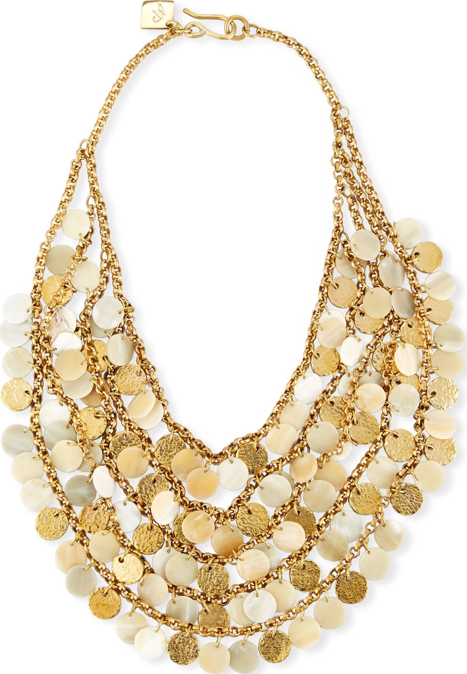 Ashley Pittman Jamaa Light Horn Bib Necklace
