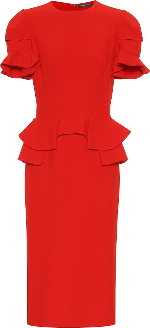 Alexander McQueen Silk-blend midi dress