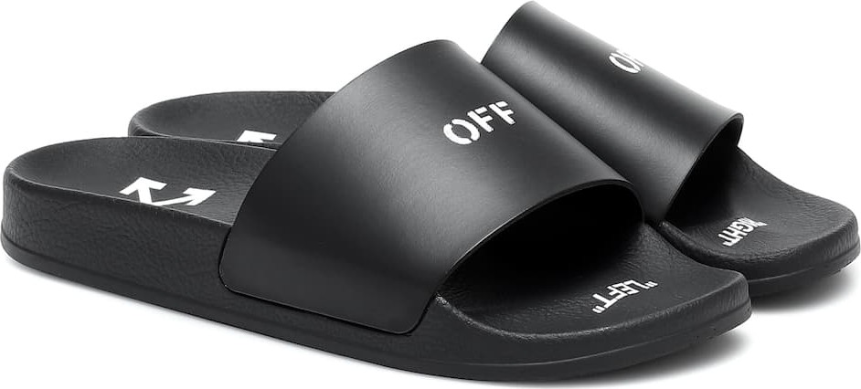 Off White Logo rubber slides