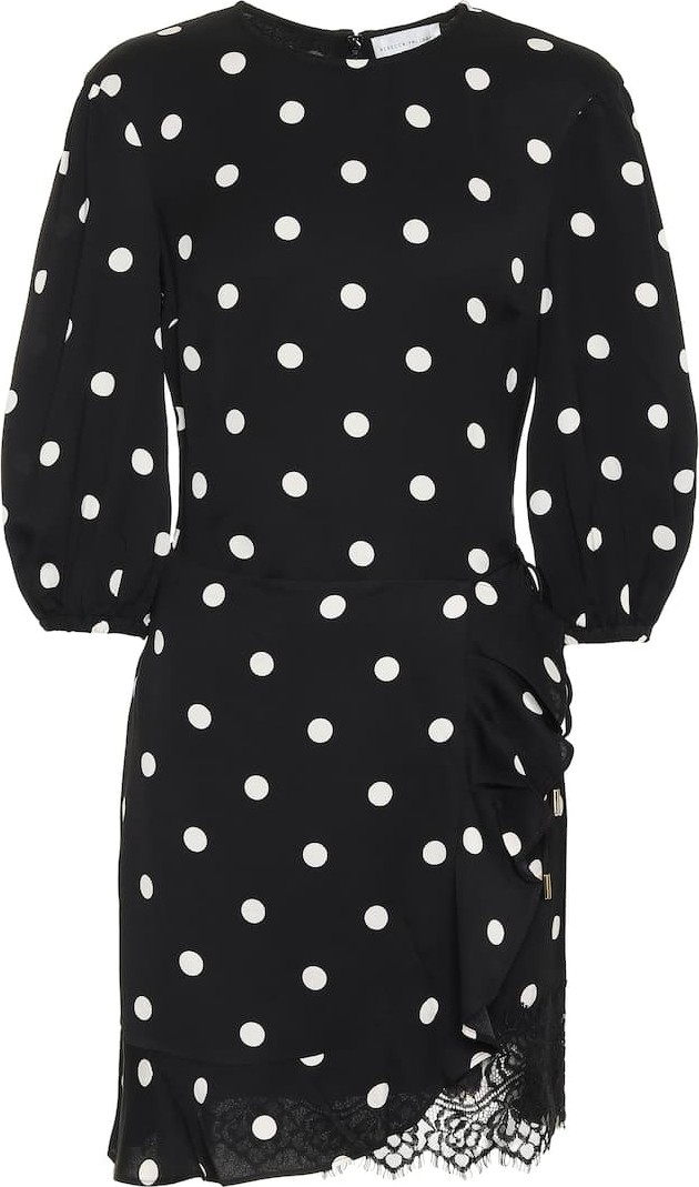 Rebecca Vallance Penelope polka-dot mini wrap dress
