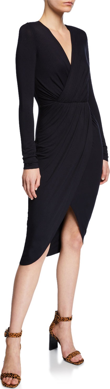 Bailey 44 Asymmetric-Jersey Midi Dress