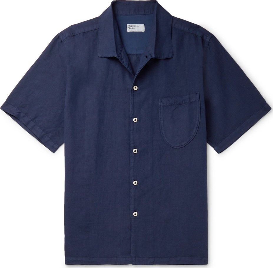 Universal Works Overdyed Linen and Cotton-Blend Shirt