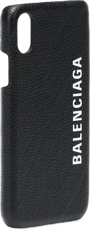 Balenciaga Cash leather iPhone X case