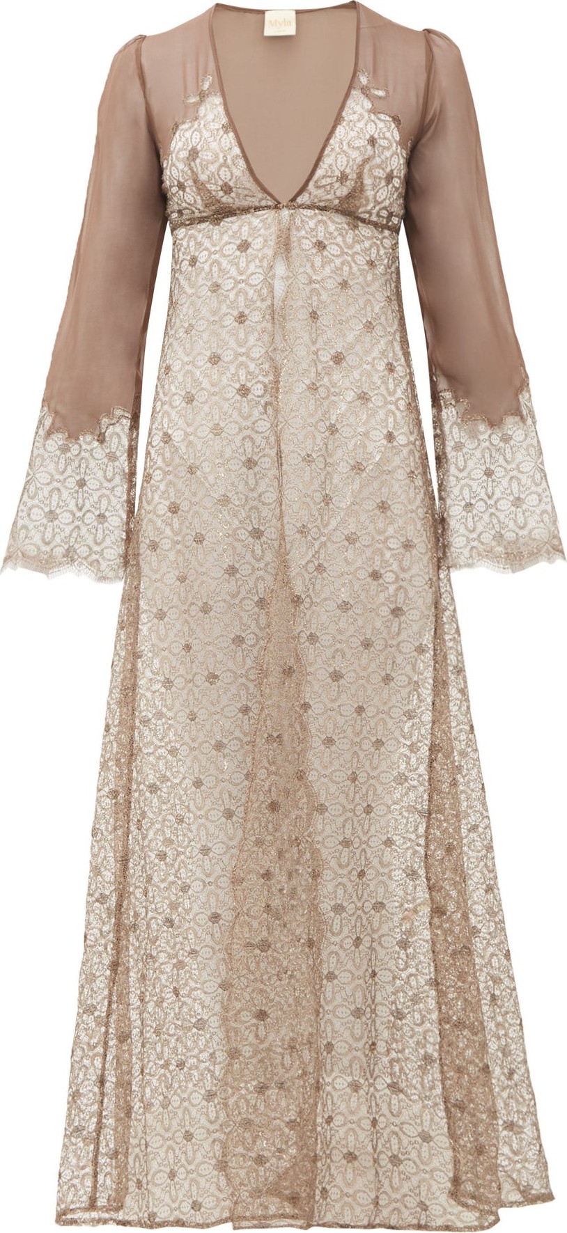 Myla Rosemoor Street chiffon and lace nightgown