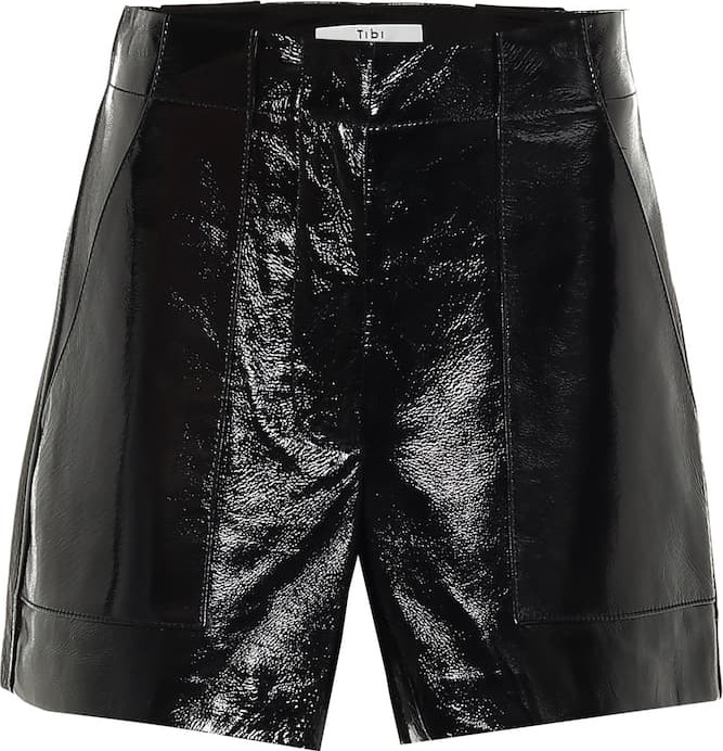 Tibi Leather cargo shorts