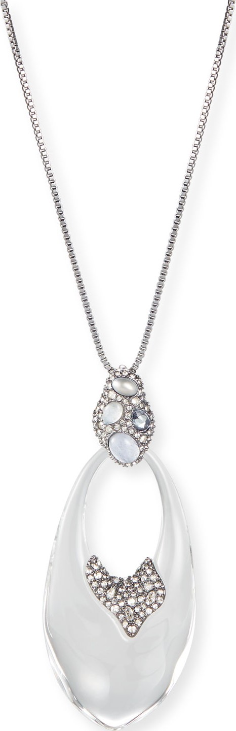 Alexis Bittar Stone Cluster Link Pendant Necklace