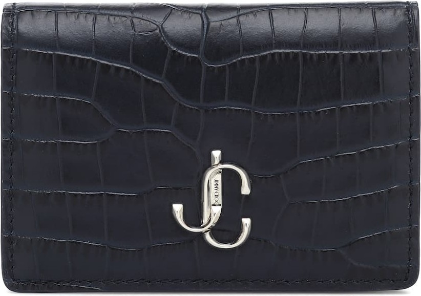 Jimmy Choo Myah croc-effect leather wallet