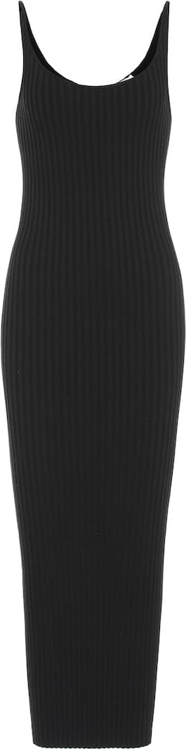 Paco Rabanne Ribbed-knit cotton dress