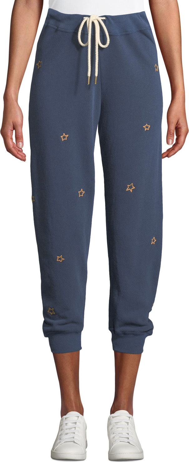THE GREAT. The Cropped Sweatpants with Stars