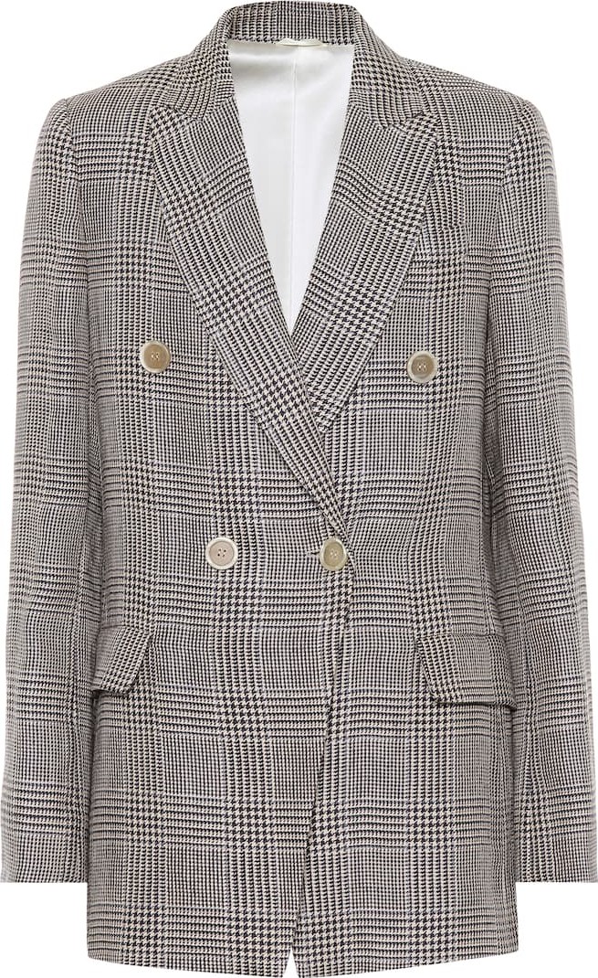 Brunello Cucinelli Checked linen blazer