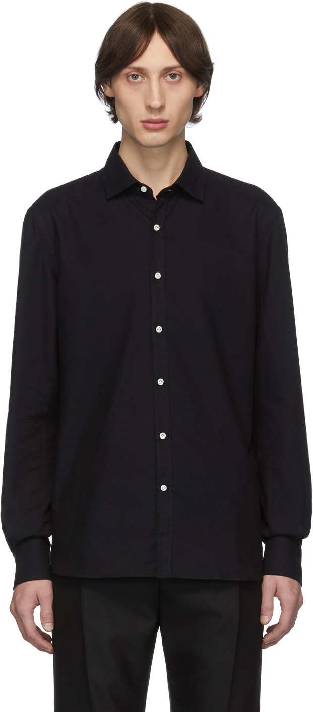 Eidos Black Classic Button-Down Shirt