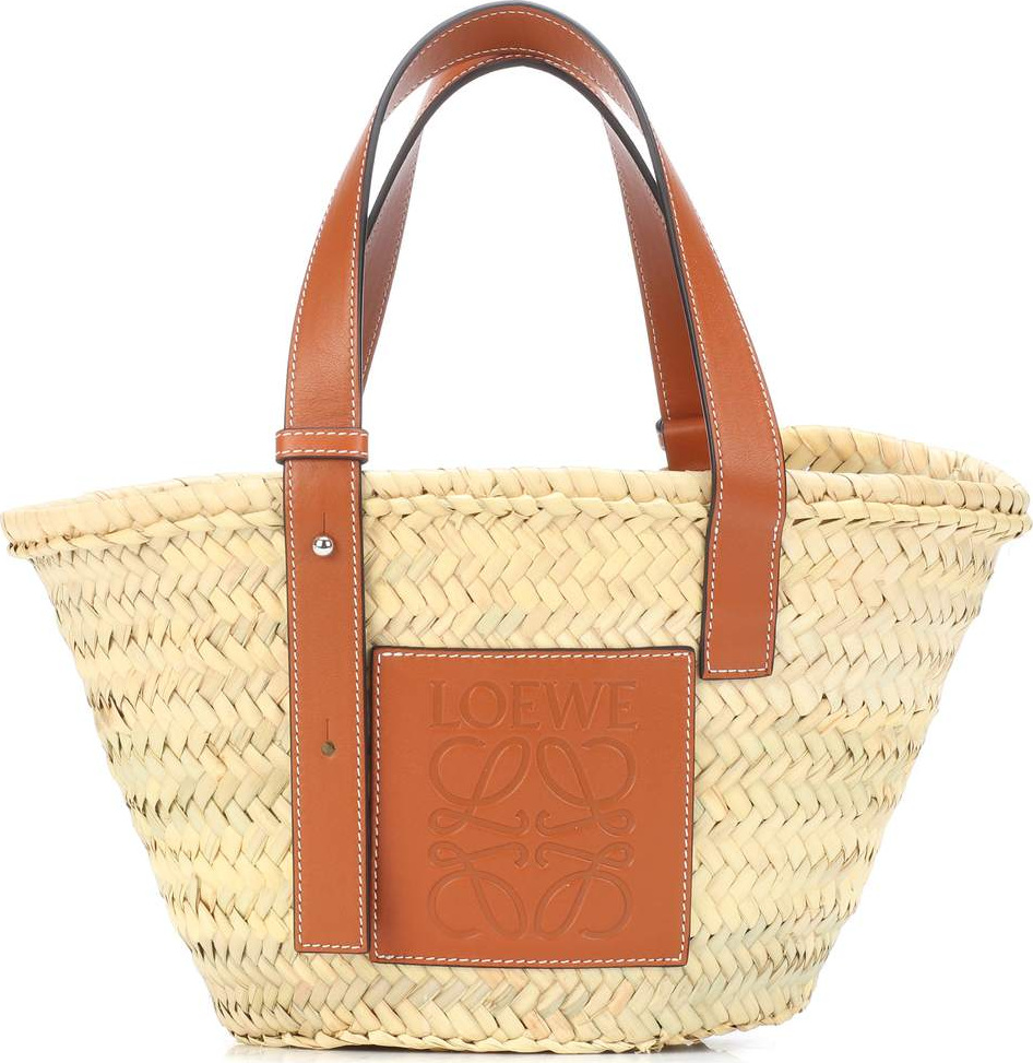 LOEWE Leather trimmed basket tote