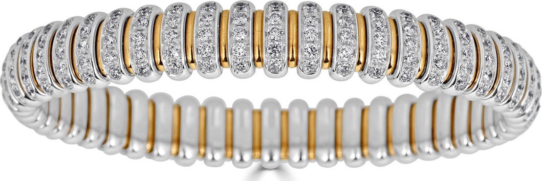 ZYDO Stretch Two-Tone 18k Diamond Bracelet