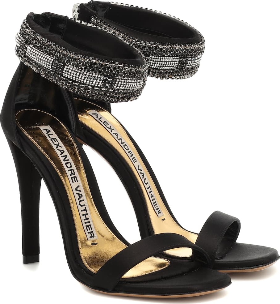 Alexandre Vauthier Nina embellished satin sandals