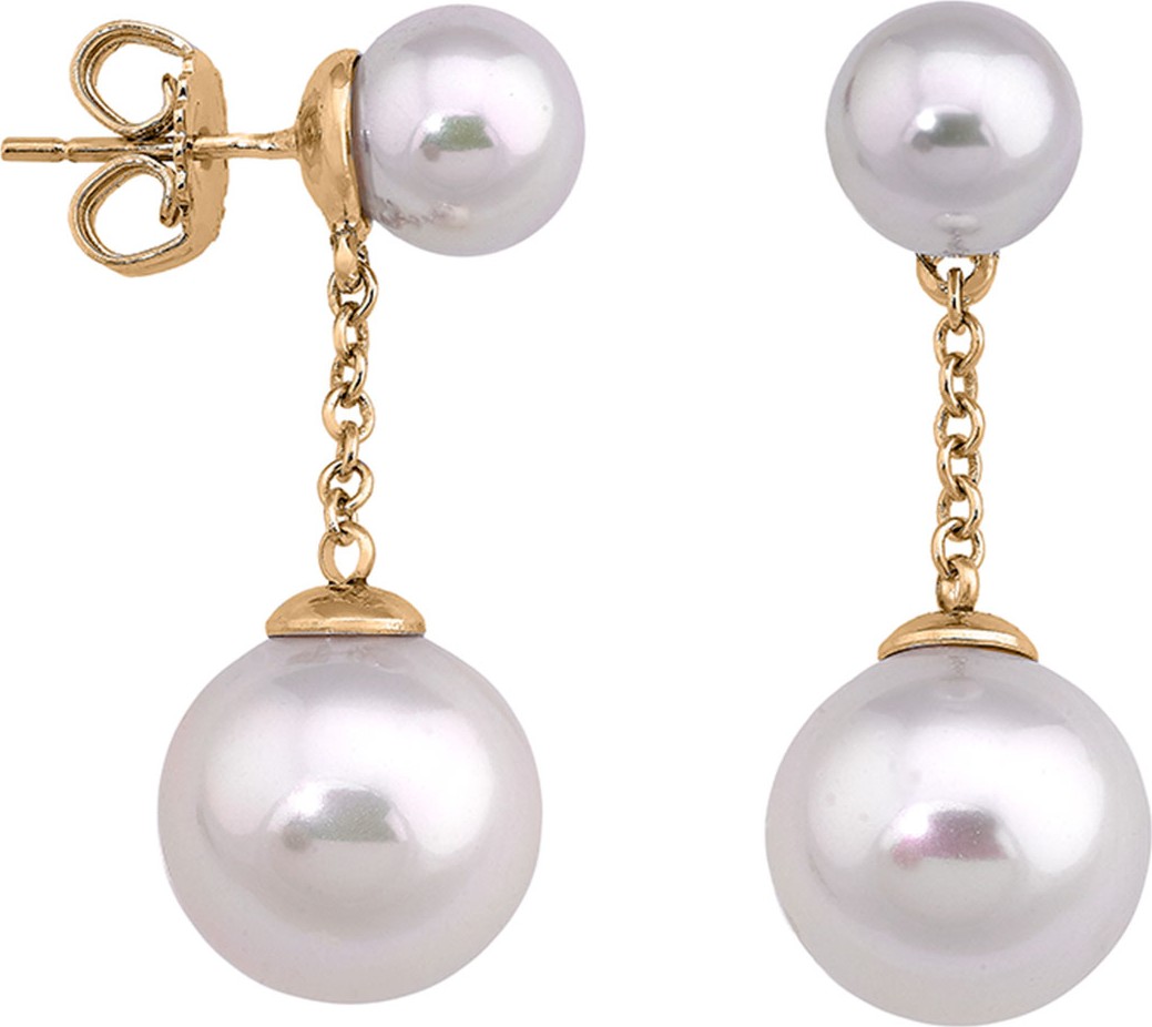 Majorica Simulated Pearl Chain Drop Earrings