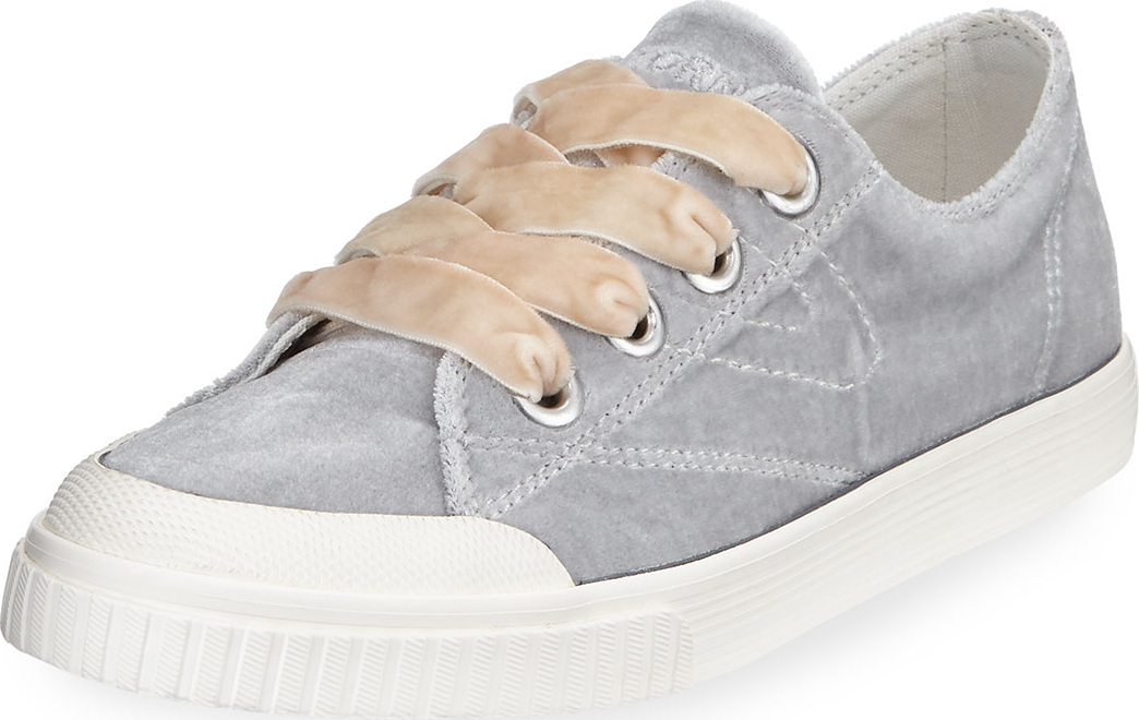 Tretorn Marley Lace-Up Velvet Sneakers