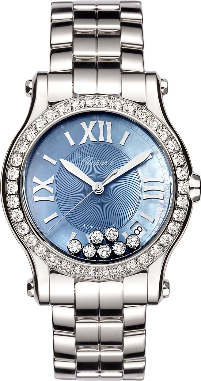 Chopard 36mm Limited Edition Happy Sport Automatic Bracelet Watch with Diamonds