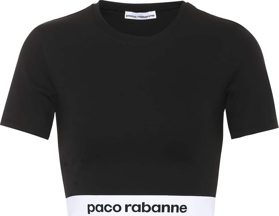 Paco Rabanne Jersey cropped top