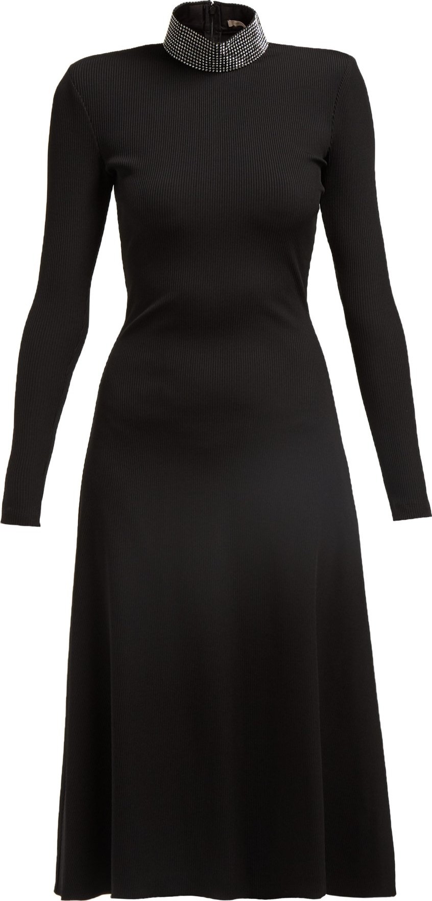 Christopher Kane Crystal-embellished ribbed jersey midi dress