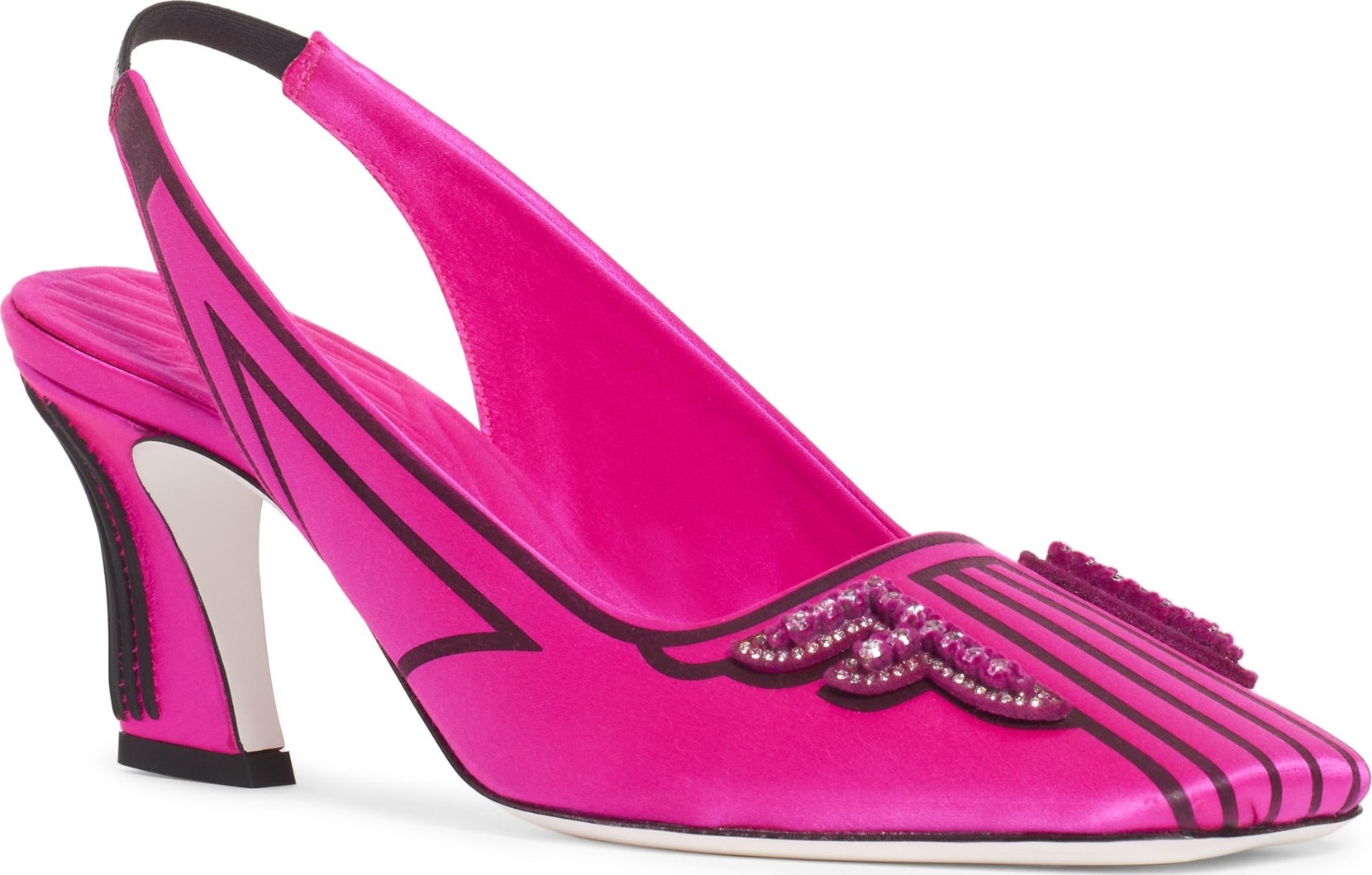 Fendi FFreedom Embellished Slingback Pump