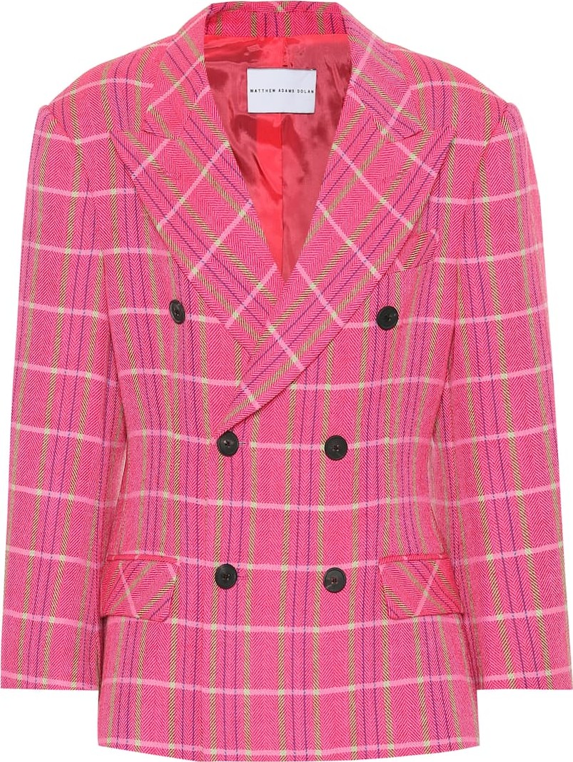 Matthew Adams Dolan Checked wool blazer