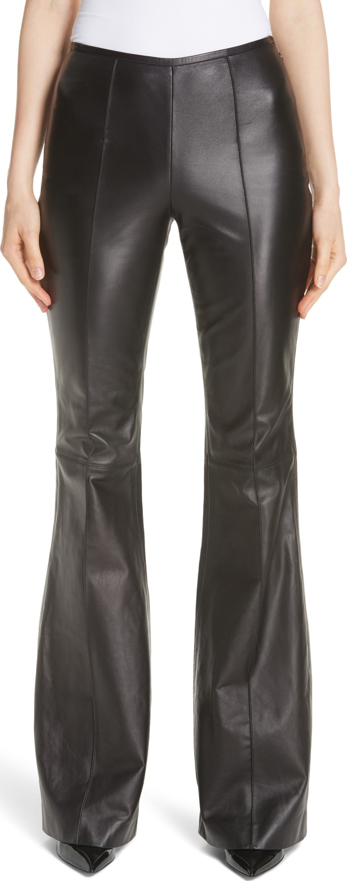 Michael Kors Leather Flare Pants