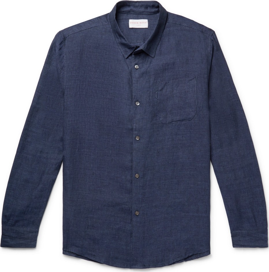 Derek Rose Monaco Slub Linen Shirt