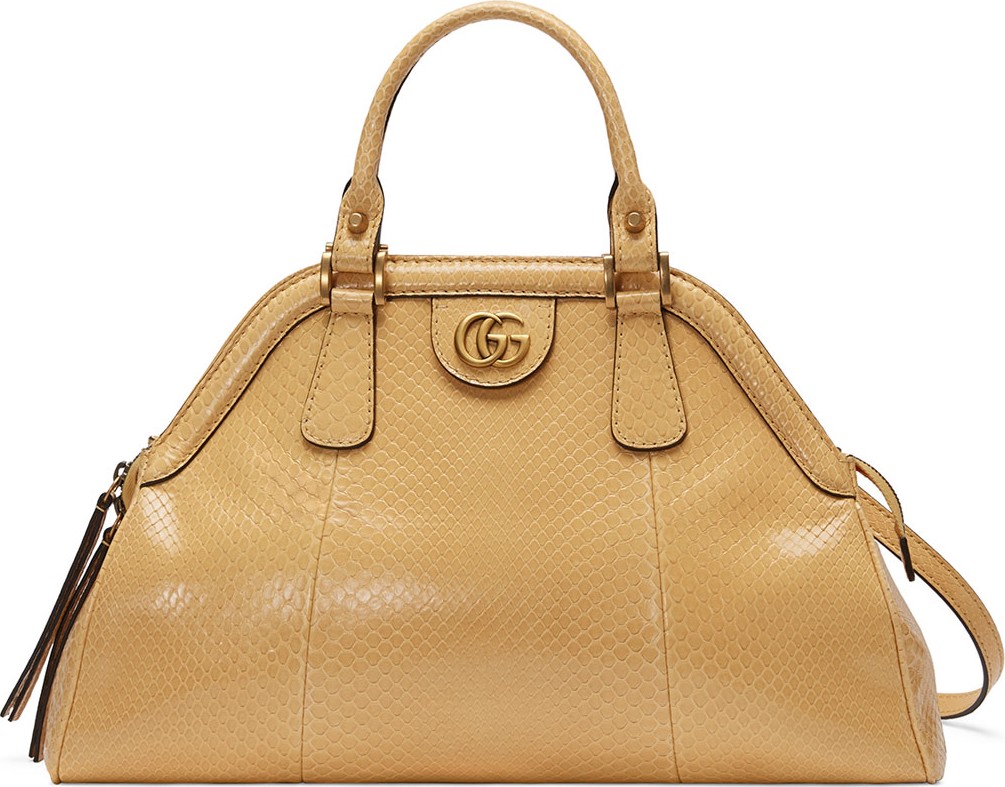 Gucci Medium Python Top Handle Bag