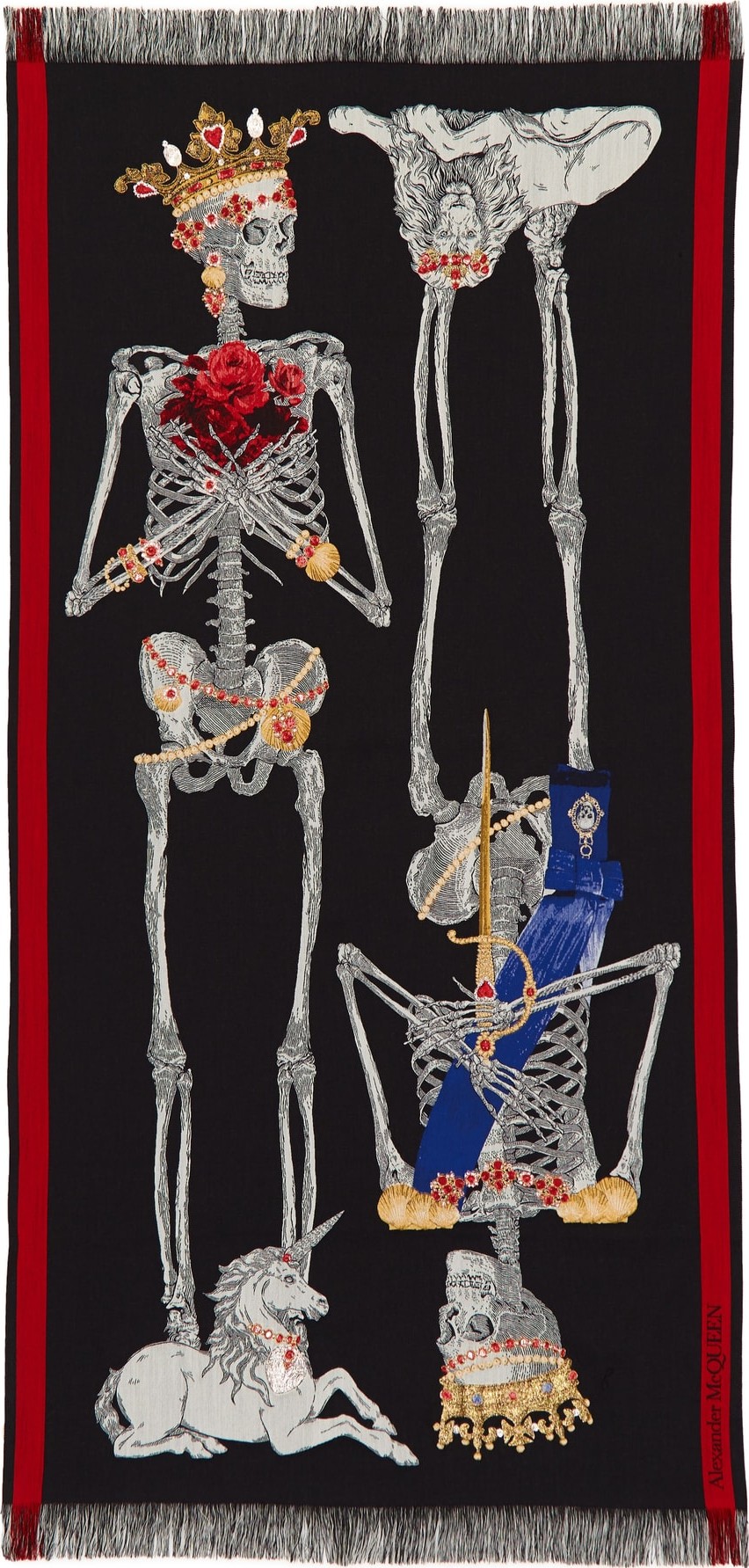 Alexander McQueen King & Queen Wool Blend Scarf