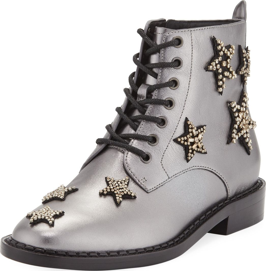 COACH Watts Metallic Star Combat Booties
