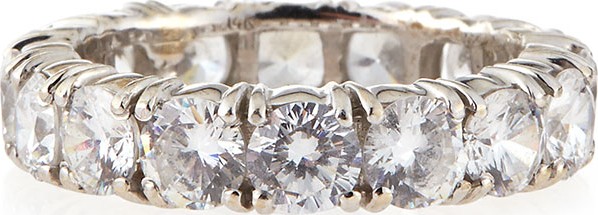 Fantasia by DeSerio 4.25mm Cubic Zirconia Eternity Band Ring