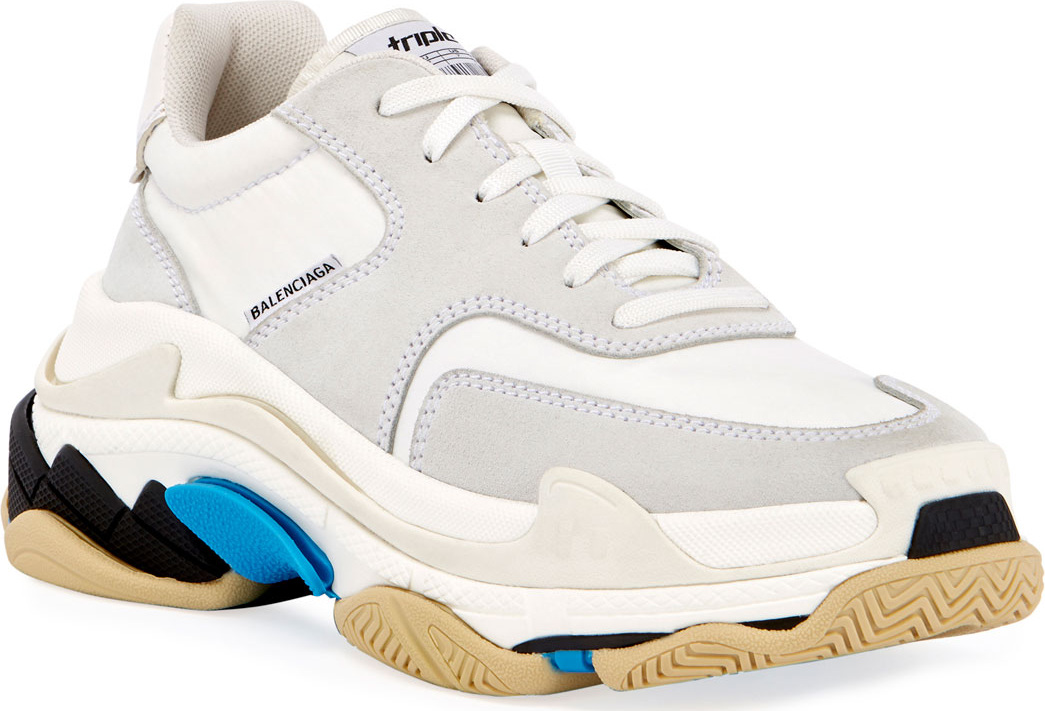 Balenciaga Nubuck Lace-Up Trainer Sneaker