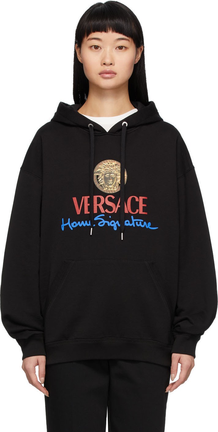 Versace Black Logo 'Home Signature' Hoodie
