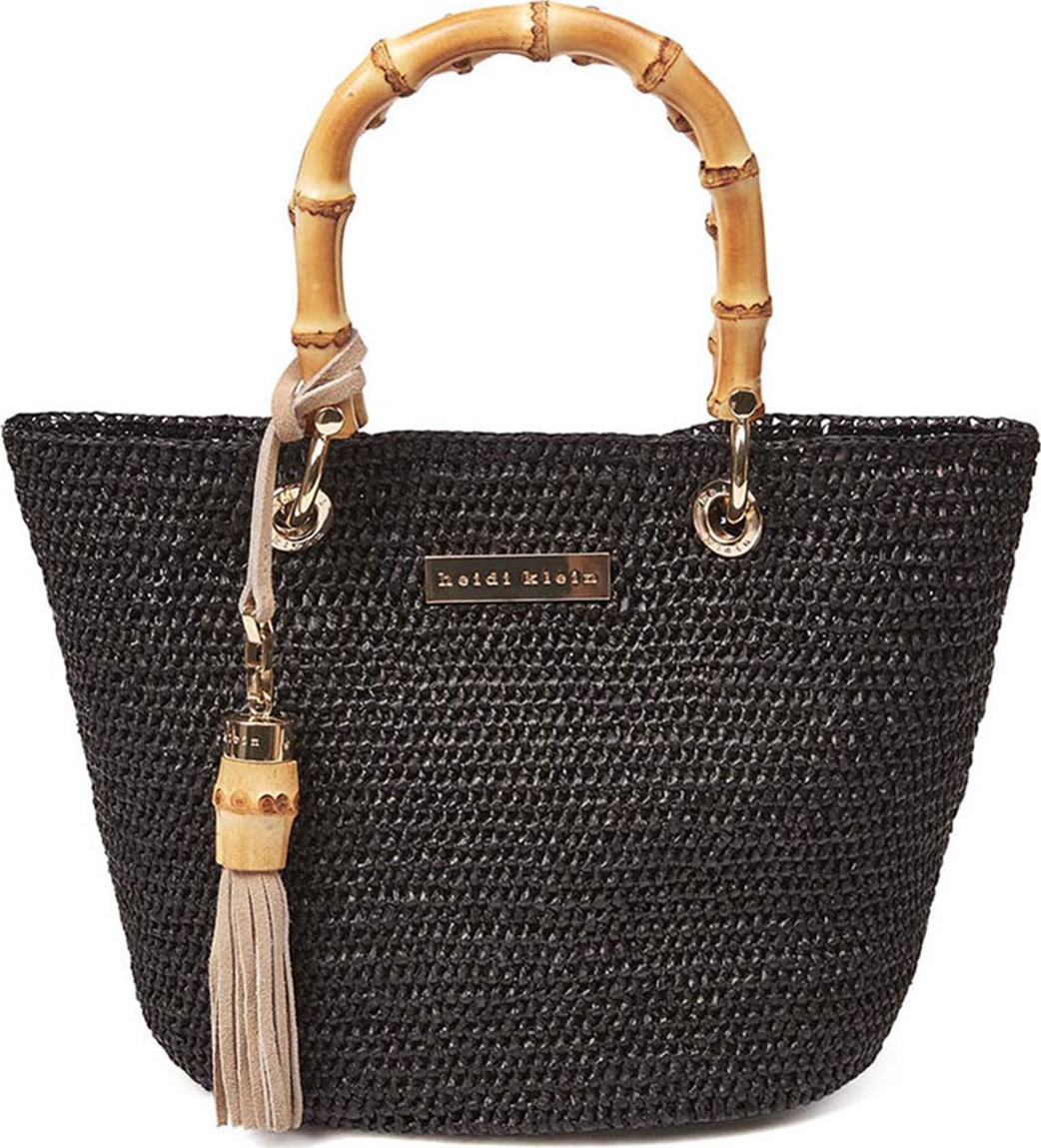 HEIDI KLEIN Savannah Bay Super Mini Tote Bag, Black