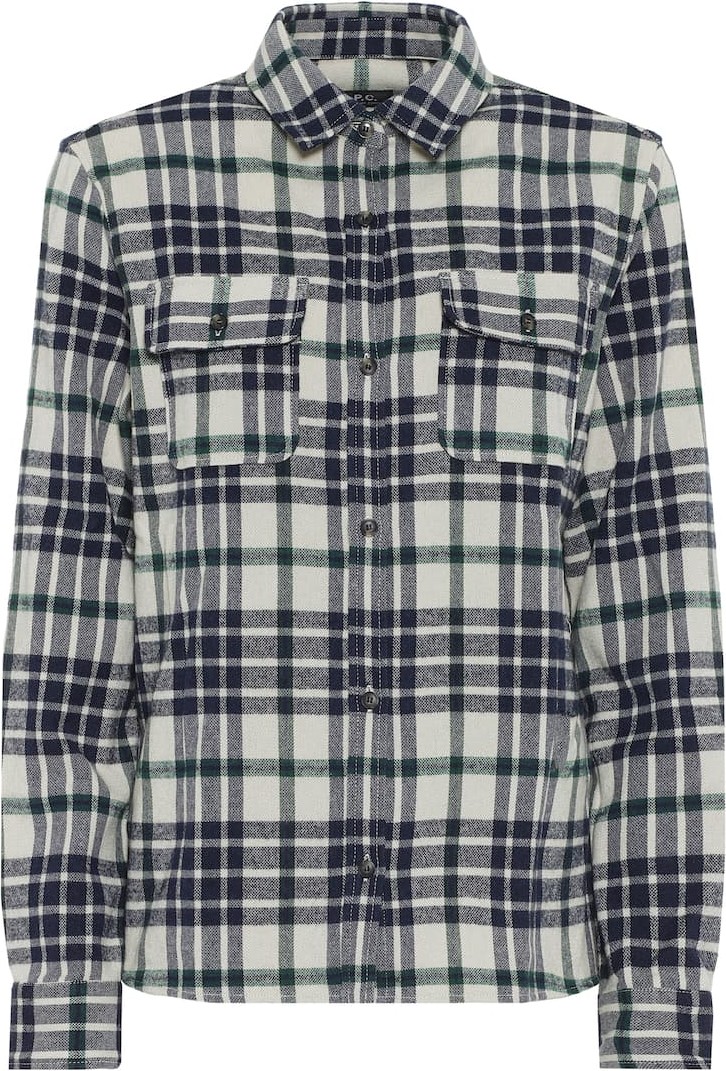 A.P.C. Sur checked cotton-blend shirt