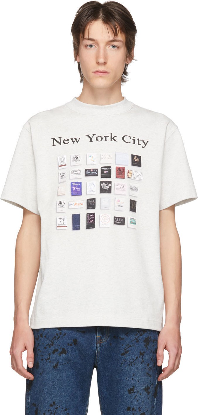 Alexander Wang Grey Matchbook T-Shirt