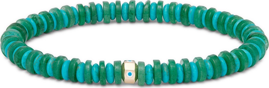 Luis Morais Bead, Enamel and Gold Bracelet