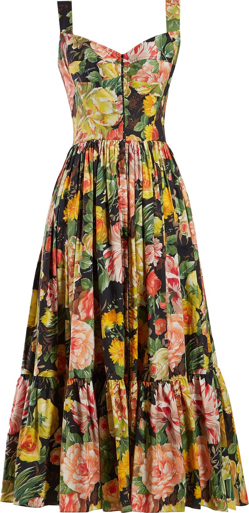 Dolce & Gabbana Peony-print cotton dress