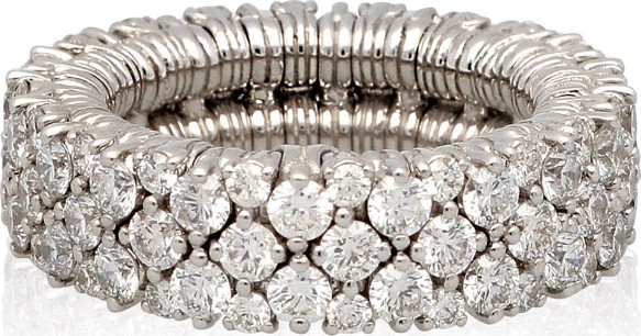 Roberto Demeglio CASHMERE 18k White Gold Diamond Stretch Ring