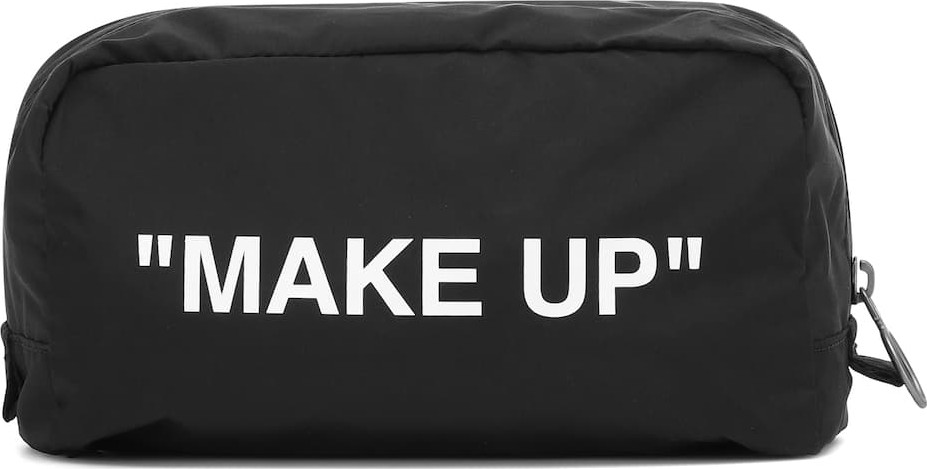 Off White Nylon cosmetics case