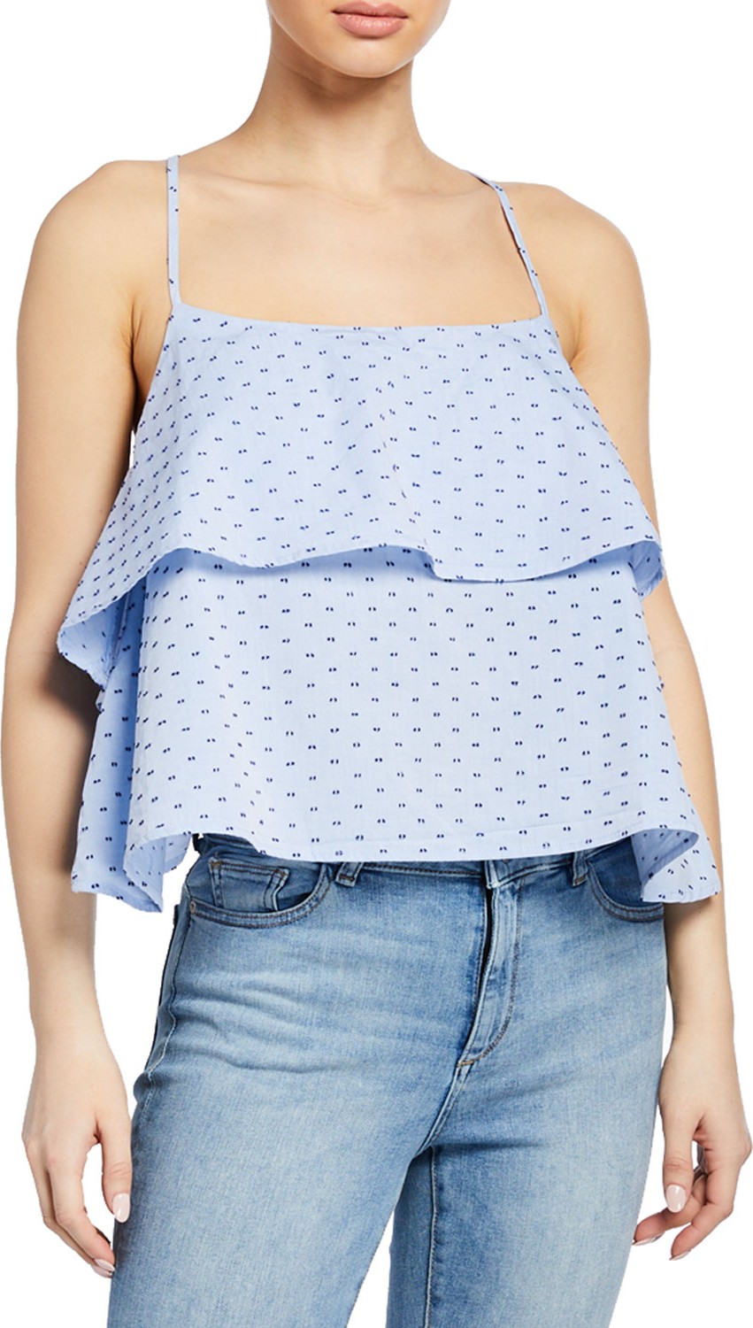 DL1961 Downing St Dotted Ruffle Tank