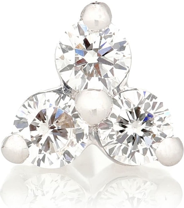 Maria Tash Trinity Large 18kt white-gold single earring with diamonds