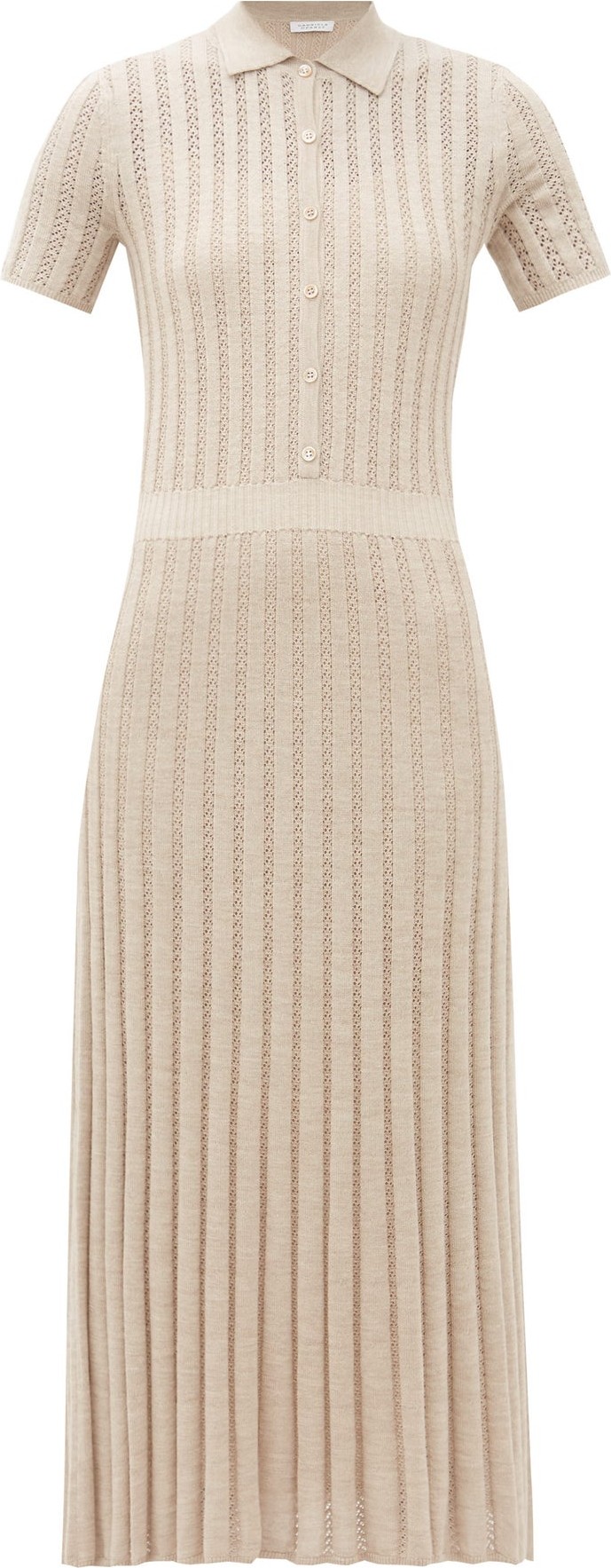 Gabriela Hearst Elvis rib-knitted cashmere-blend midi dress