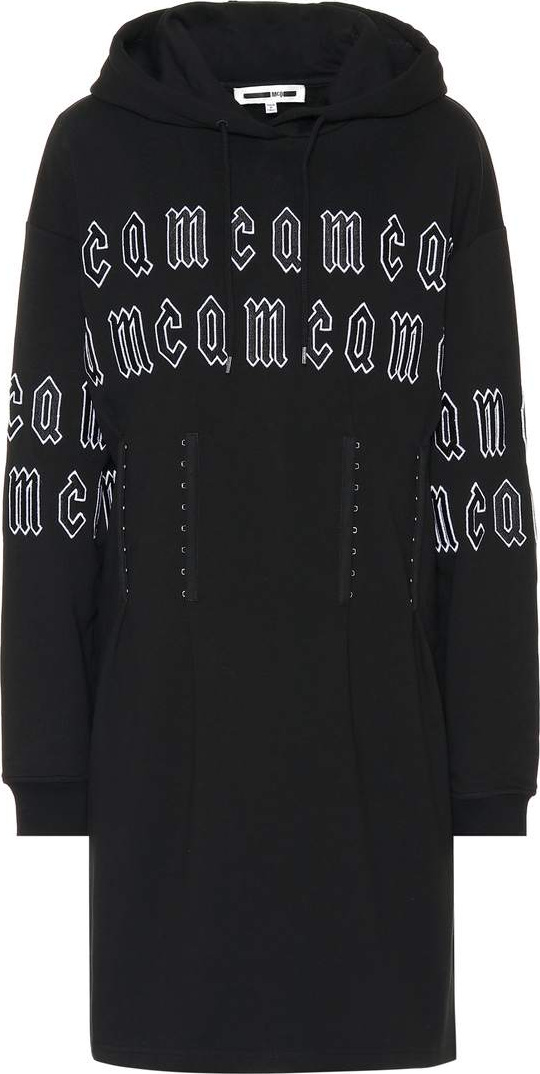 McQ - Alexander McQueen Embroidered cotton hoodie dress