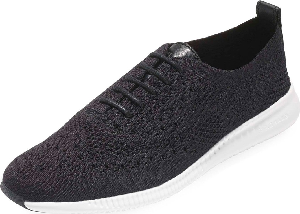 Cole Haan 2.ZeroGrand Stitchlite Knit Wingtip Oxford Sneakers, Black